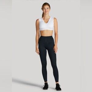 Tommie Copper Ultra Fit High Waist  Back Support Black Ankle Length Leggings NWT